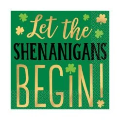 St. Patrick's Day Beverage Napkins 16ct