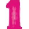 40in Number 1 Pink Mylar Balloon