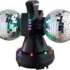 Twin Rotating Duo-LED Mirror Balls