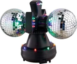 Twin Rotating Duo-LED Mirror Balls