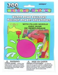 Water Bomb Balloons W/Filler Nozzle 200ct