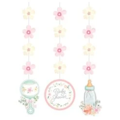 Creative Converting Farmhouse Floral Baby Hanging Cutouts