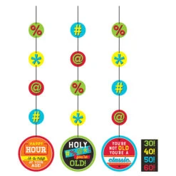 Creative Converting Age Humor Hanging Cutouts With Stickers