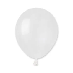 5in Metallic Latex Balloons White 100ct