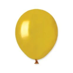 5in Metallic Latex Balloons Gold 100ct