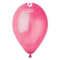 12" Latex Balloon Metallic Fuchsia 50 Ct