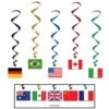 International Flags Foil Swirls W/ Flag Cutouts -Party Depot Store 133793