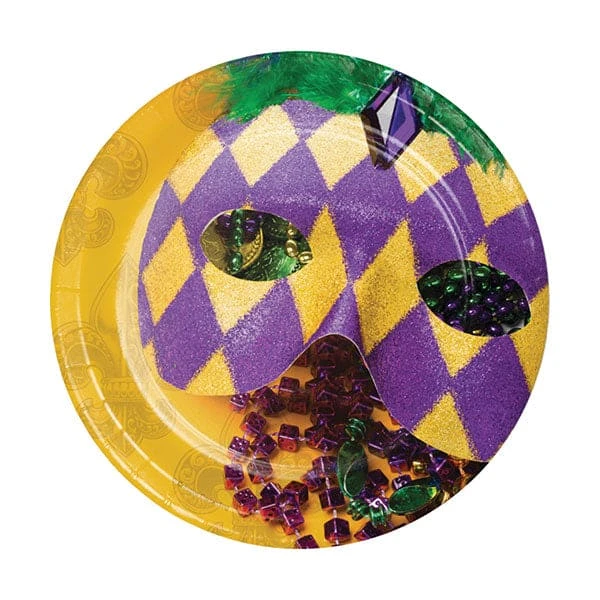Creative Converting Masks Of Mardi Gras 7in Round Luncheon Paper Plates 8ct 1 Creative Converting Masks Of Mardi Gras 7in Round Luncheon Paper Plates 8ct
