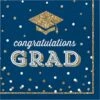 Creative Converting Glittering Grad Luncheon Napkins 36ct -Party Depot Store 142418