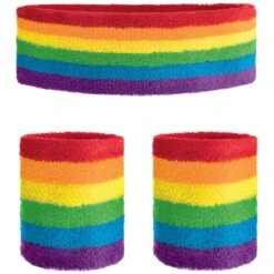 Rainbow Headband And Sweatband