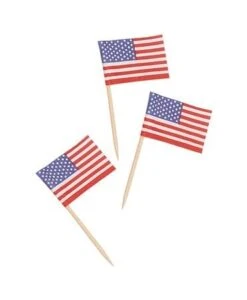 Creative Converting USA Flag Party Wood Picks 50ct