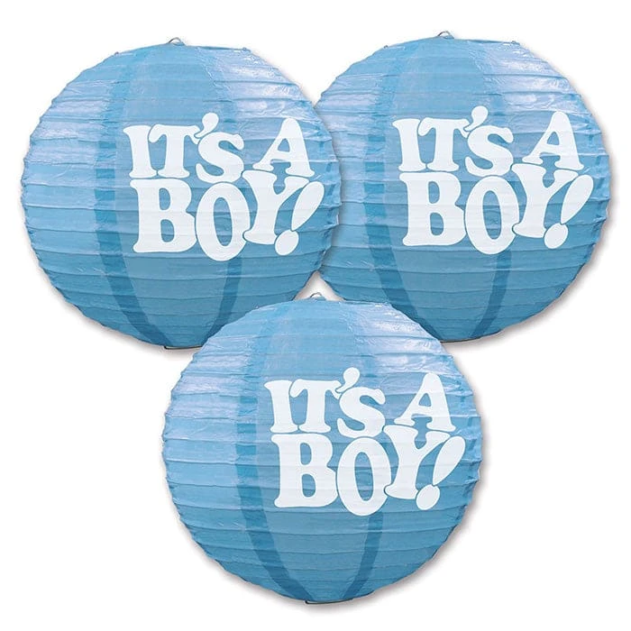 It's A Boy Paper Lanterns 3ct 1 It's A Boy Paper Lanterns 3ct