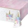 Creative Converting Unicorn Baby 54 X 102in Plastic Table Cover 2 Creative Converting Unicorn Baby 54 X 102in Plastic Table Cover -Party Depot Store 152845