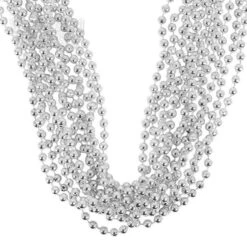 Silver Bead Necklaces 12ct