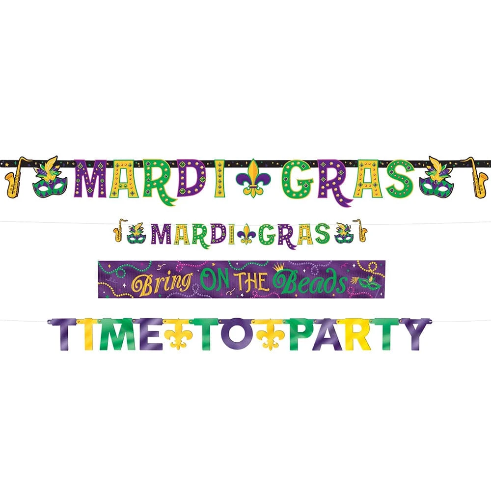 Mardi Gras Multi-Pack Letter Banners 1 Mardi Gras Multi-Pack Letter Banners
