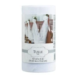 Tulle Spool - White 6" X 65 Yards