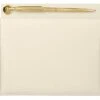 Ivory Guest Book W/ Gold Pen