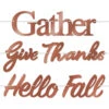 Foil Hello Fall Thanksgiving Streamer Set 3ct