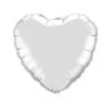 Silver Heart 18in Mylar Foil Balloon