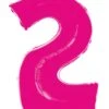 40in Number 2 Pink Mylar Balloon
