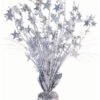 Star Balloon Centerpiece Holographic Silver