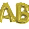 Baby Balloon Phrase Gold - Does Not Float 16in