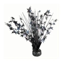 Star Balloon Centerpiece Holographic Black