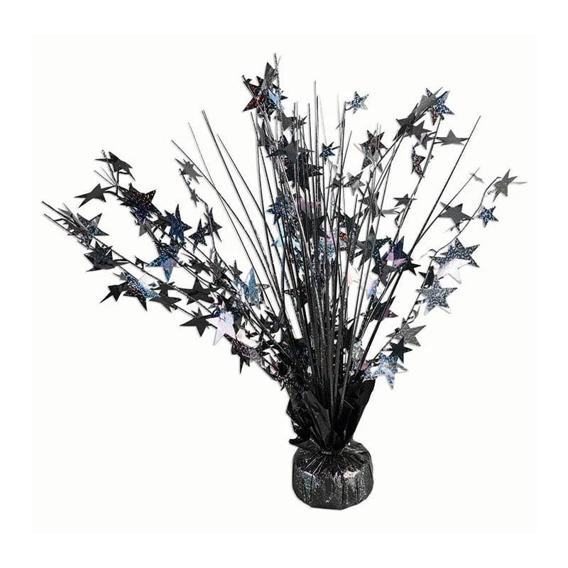 Star Balloon Centerpiece Holographic Black 1 Star Balloon Centerpiece Holographic Black
