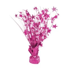 Star Balloon Centerpiece Holographic Fuchsia
