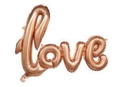 16'' Air Filled Love Script Phrase Rose Gold