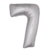 Number 7 Silver Mylar Balloon 40in -Party Depot Store 191943