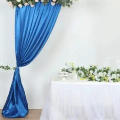 Satin Backdrop Curtain Royal Blue 10ft X 10ft